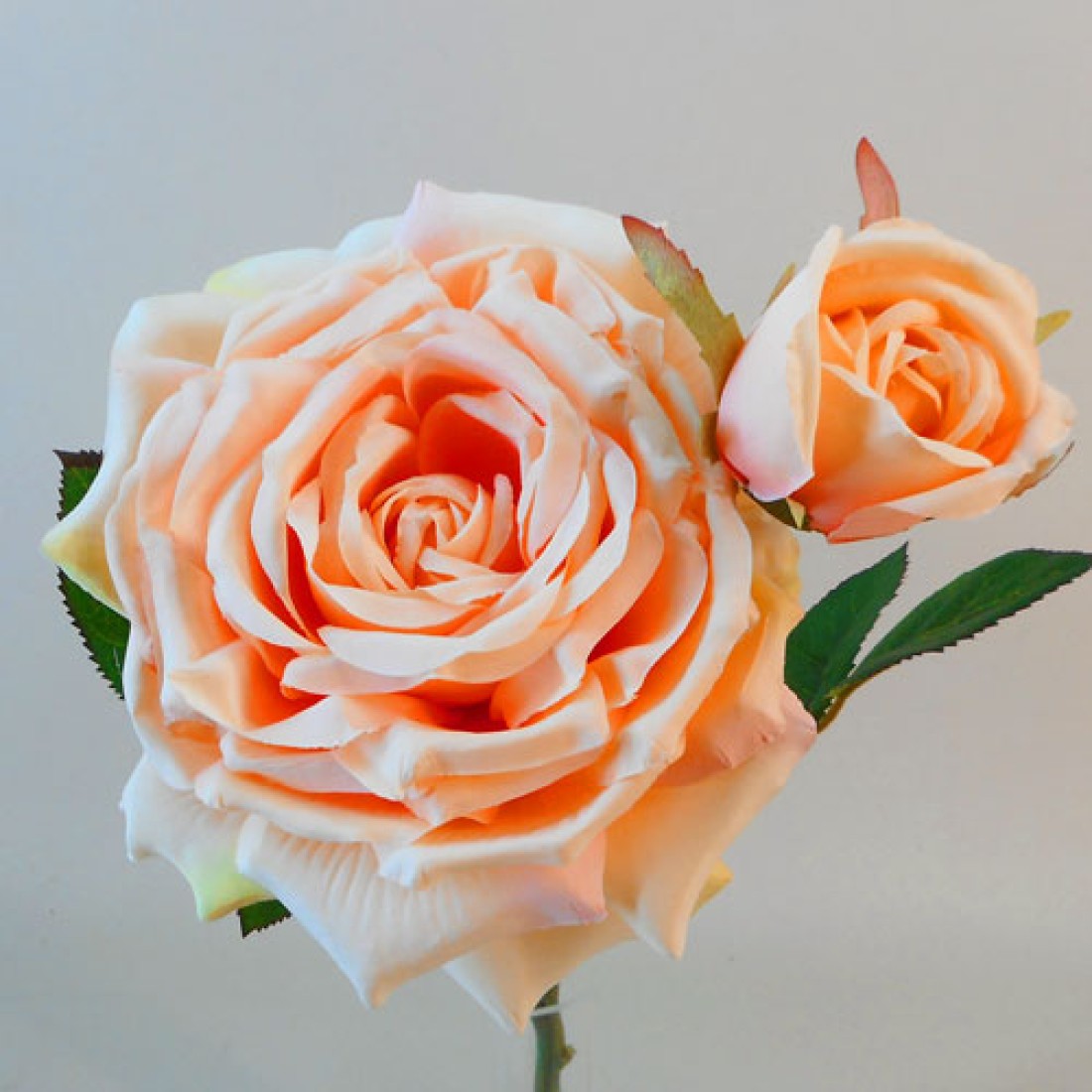 Artificial Roses Spray Peach Supreme 38cm Artificial Flowers